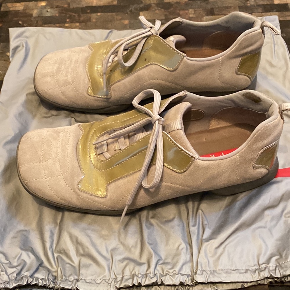 Prada Grey Suede Sneakers - Size 10 (US). - Picture 3 of 13